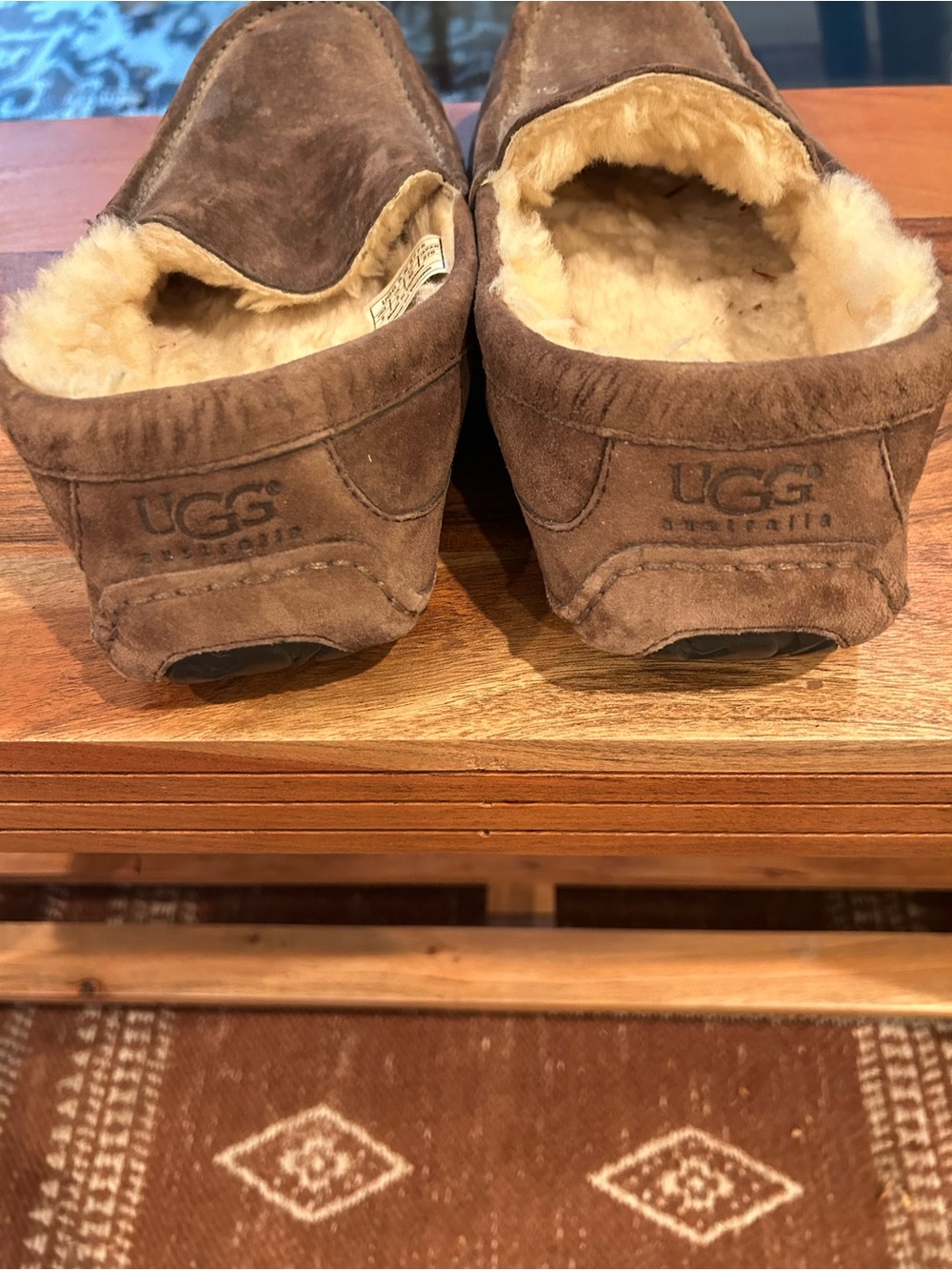 UGG Men’s Chestnut Suede Slip-On Shearling-Lined Loafers
